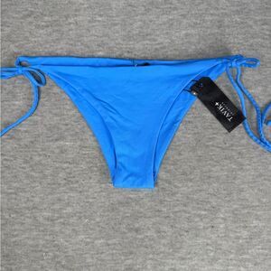 Tavik Tie Side Bikini Bottom Women's Medium Blue Nylon Stretch Ribbed Swimwear